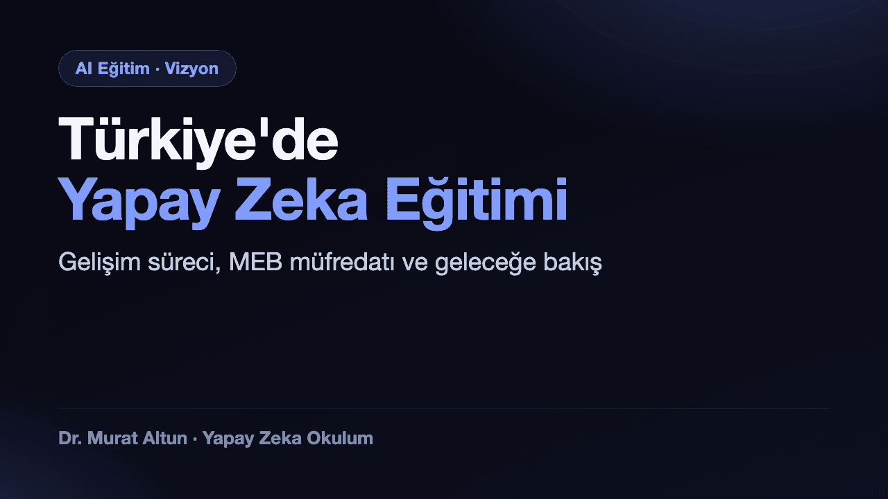 Türkiye'de Yapay Zeka Eğitiminin Dünü, Bugünü ve Yarını