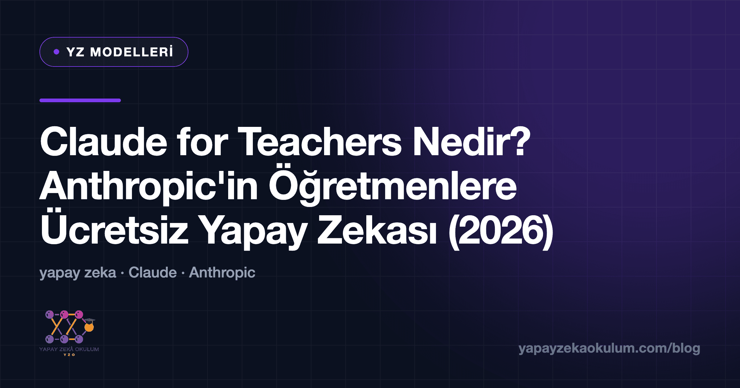 Claude for Teachers Nedir? Anthropic'in Öğretmenlere Ücretsiz Yapay Zekası (2026)