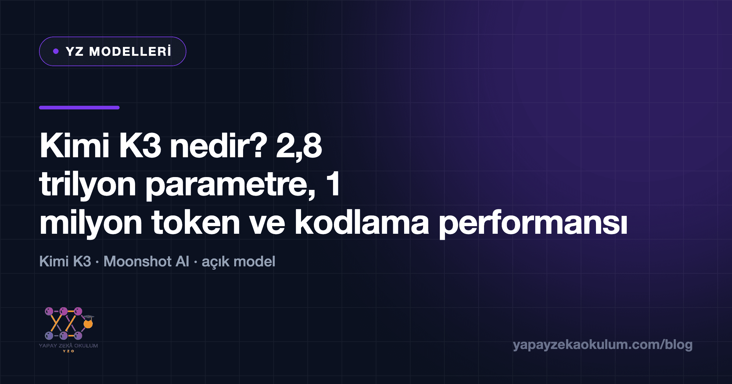 Kimi K3 nedir? 2,8 trilyon parametre, 1 milyon token ve kodlama performansı