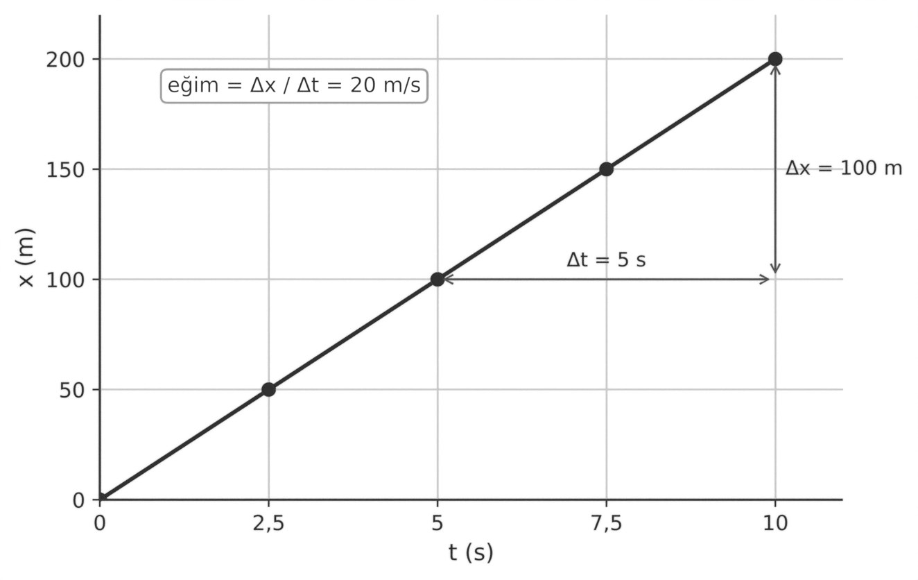1.3 için örnek konum-zaman grafiği